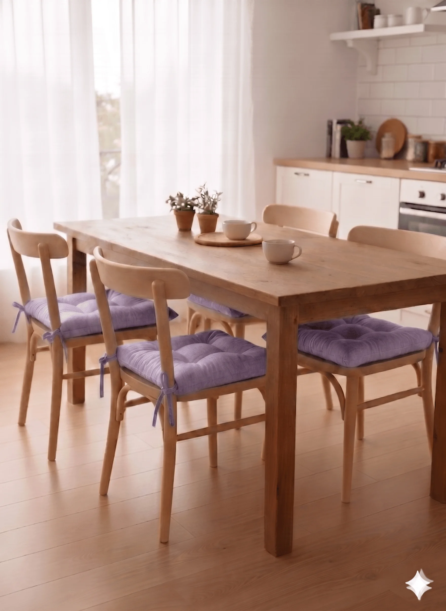 Pofidik Sandalye Minderi, Bağcıklı 40x40